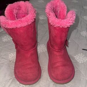 Pink Fuzzy Winter Boots